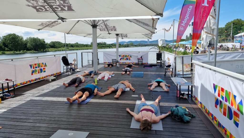 Vienna Pride Beach Day Yoga